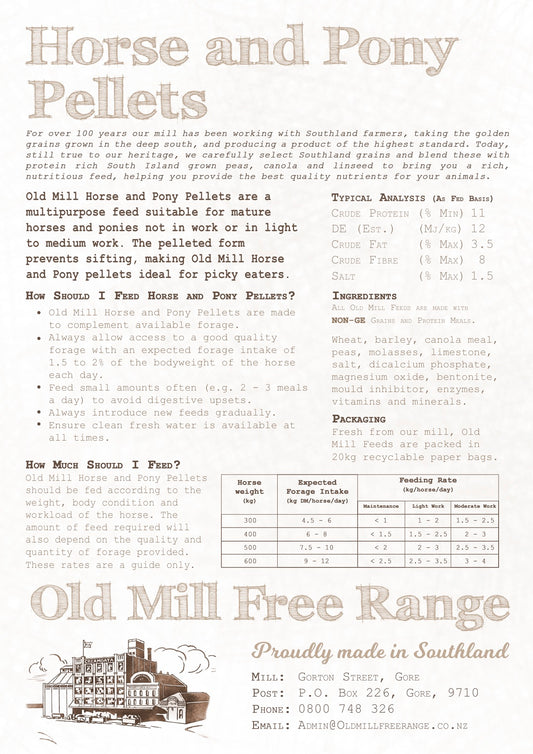 Old Mill Free Range, Horse & Pony 20kg